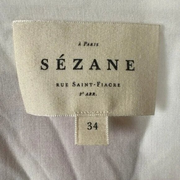 Sezane Anastasia Silk Floral Wrap Dress Ecru Peony Size 34 US 2 - Picture 11 of 11